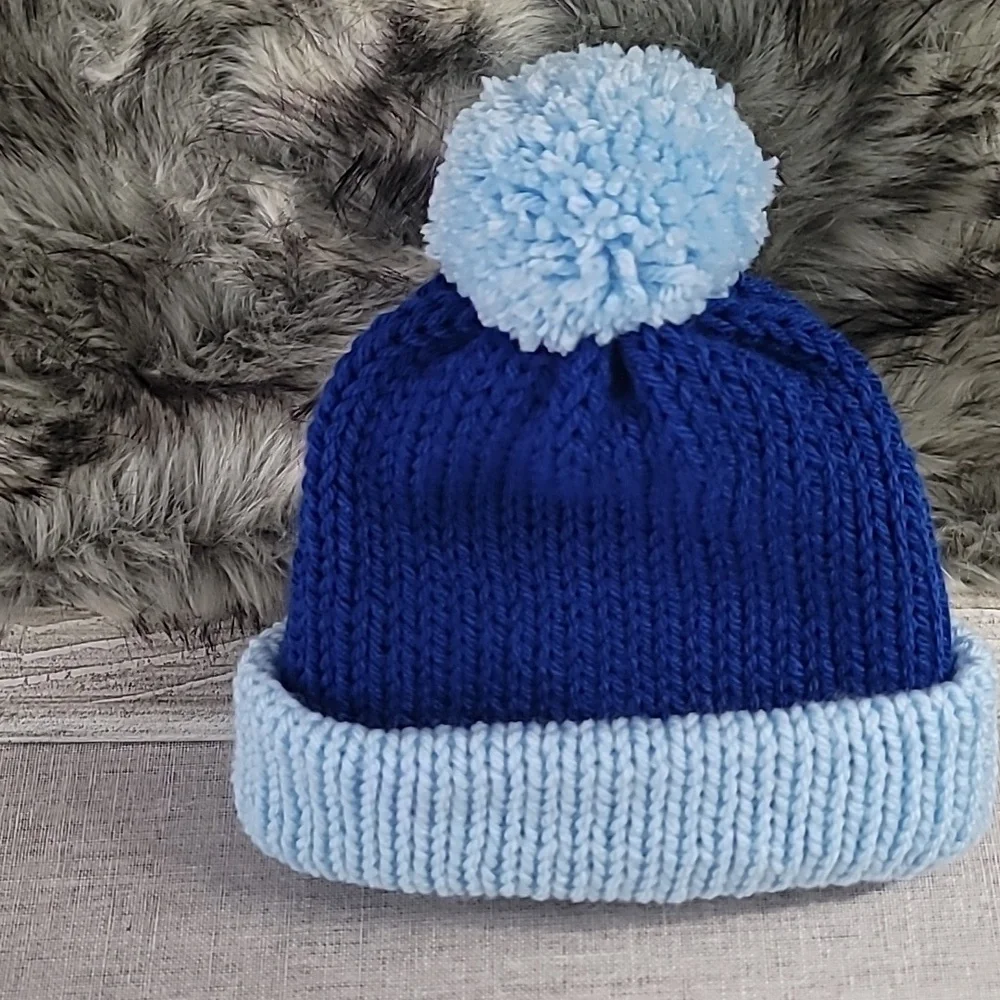 Handmade Knit Boys Winter Hat